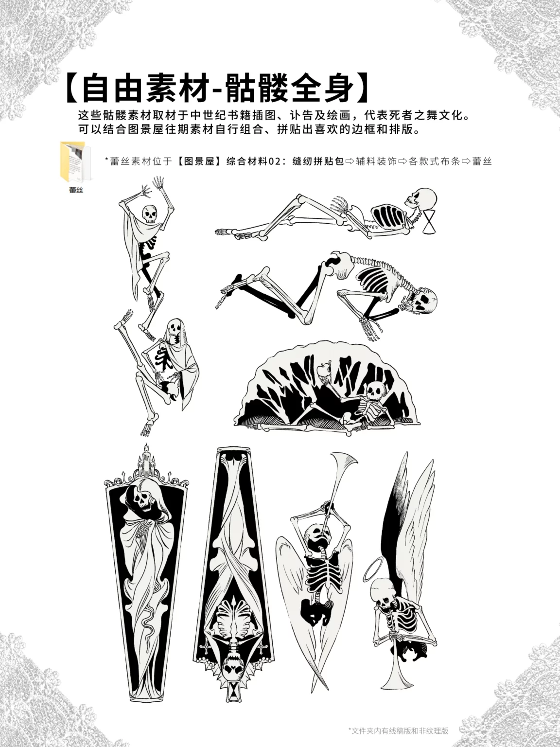 自由素材-骷髅全身